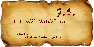 Fitzkó Valéria névjegykártya
