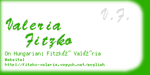 valeria fitzko business card